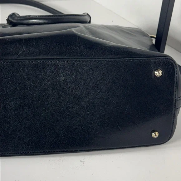 Brahmin Duxbury Satchel Black Charleston Leather Zip Top handle crossbody - Picture 14 of 14